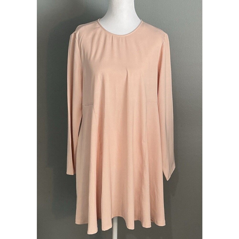 NEW Zara Woman Ballet Swing Dress Tunic Round Neck Size Large